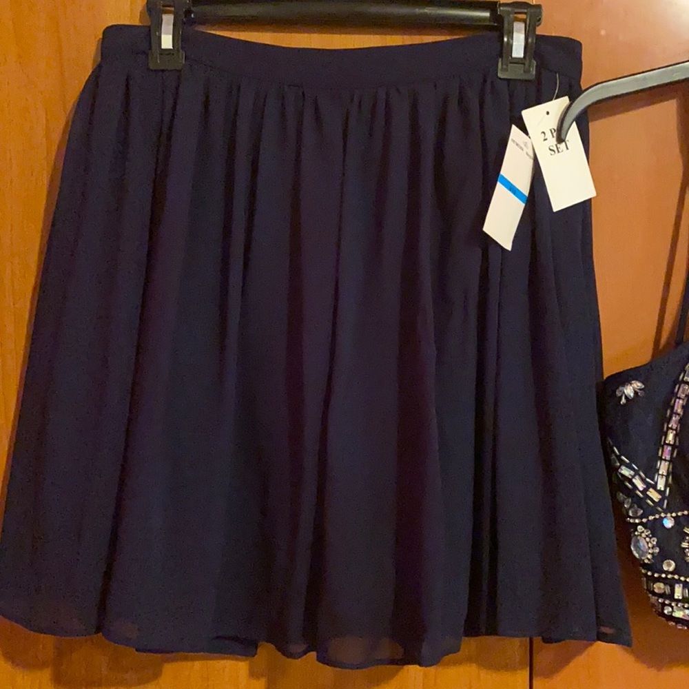 Macy’s Two Piece Party/Prom Dress Dark Blue